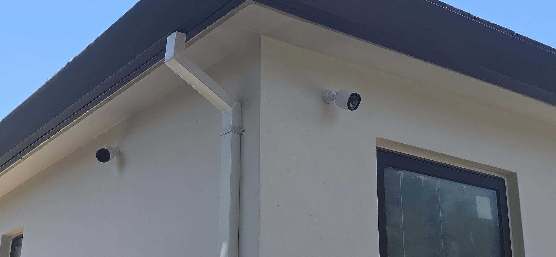 Exterior security camera installation