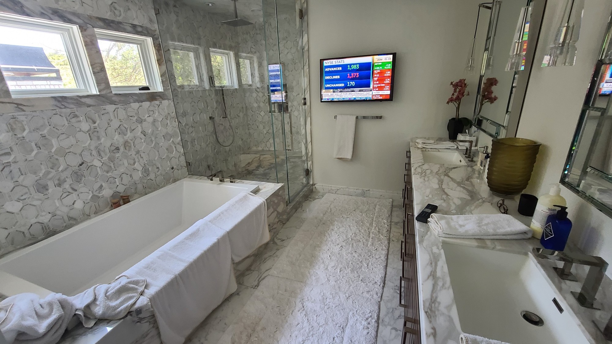 Bathroom TV installation